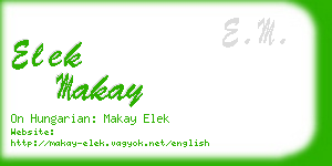 elek makay business card